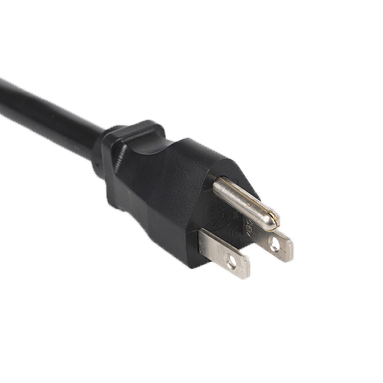 UL & ETL Approved NEMA 5-15P Plug Type B Power Cord 